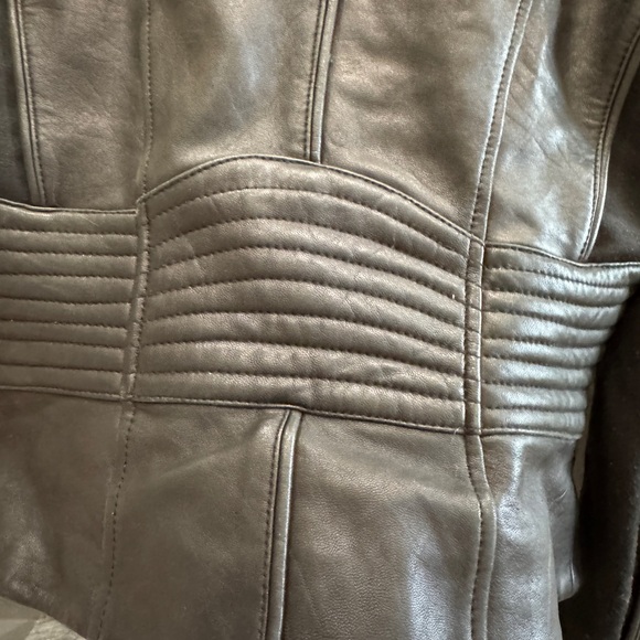Bebe Black Moto lamb Leather jacket Medium - Picture 9 of 10